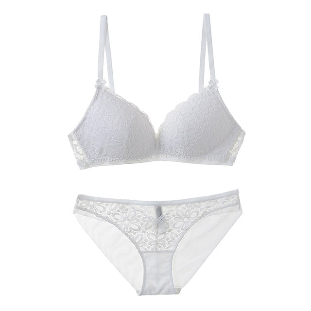 Thin Cotton Breathable Bra Set