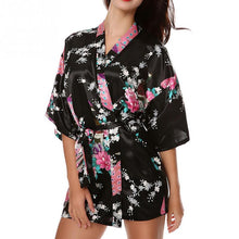 Load image into Gallery viewer, Kimono Printed Silk Sleepwear