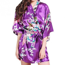 Load image into Gallery viewer, Kimono Printed Silk Sleepwear