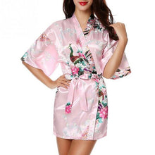 Load image into Gallery viewer, Kimono Printed Silk Sleepwear